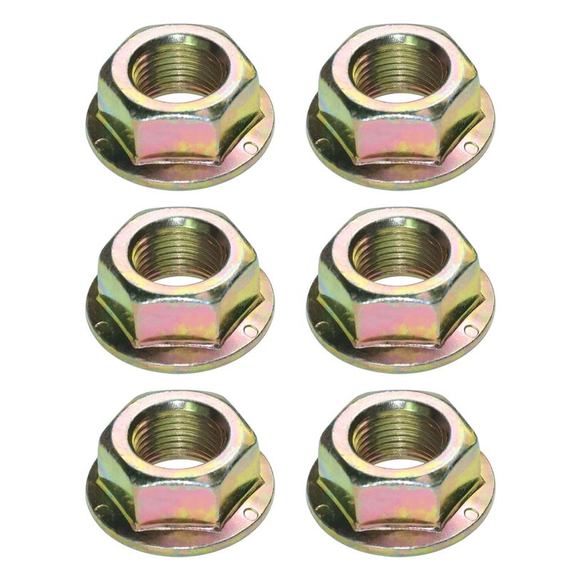 Metalsuberg صواميل شفرات المغزل ذات الحافة السداسية، خيط 5/8"-18. تحل محل 712-0417، 753-05549، 912-0417A لجرارات كاب كاديت، جزازة العشب صفر الدوران RZT50، MTD، وايت، تورو، تروي بيلت (عبوة 6 قطع) - Image 1
